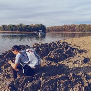 Gray cotton crop top!
